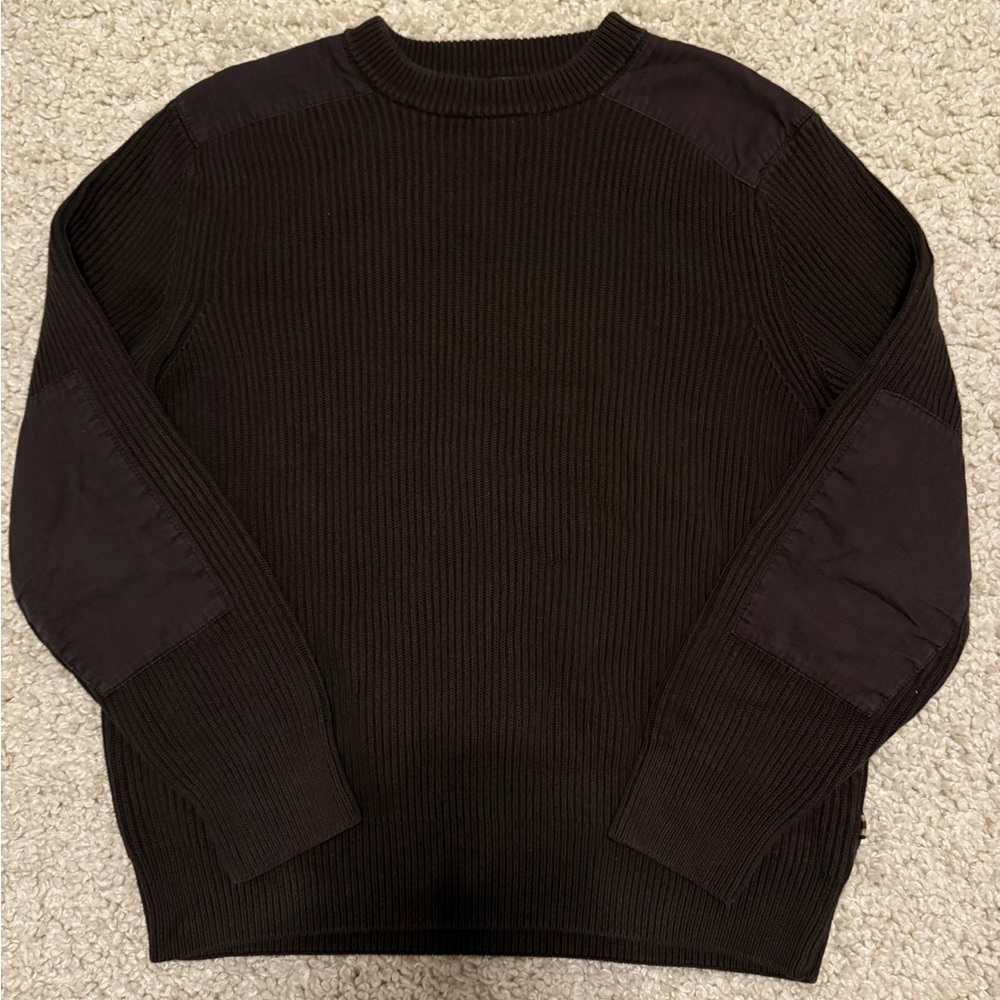 Men's Brown Sweater with Elbow Patches